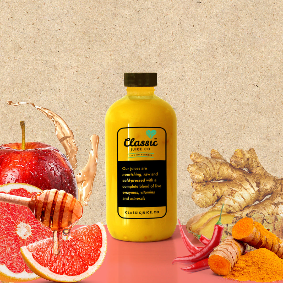 Benefits of juice cleanse, best juice cleanse, liver cleansing juice, detox juice for weight loss, juice fast weight loss, kidney cleansing juice, lime juice, and fresh lime juice, wellness, immunity, health, healthy, shots, immunity shots, grapefruit acv, honey, cayenne, ginger, turmeric 